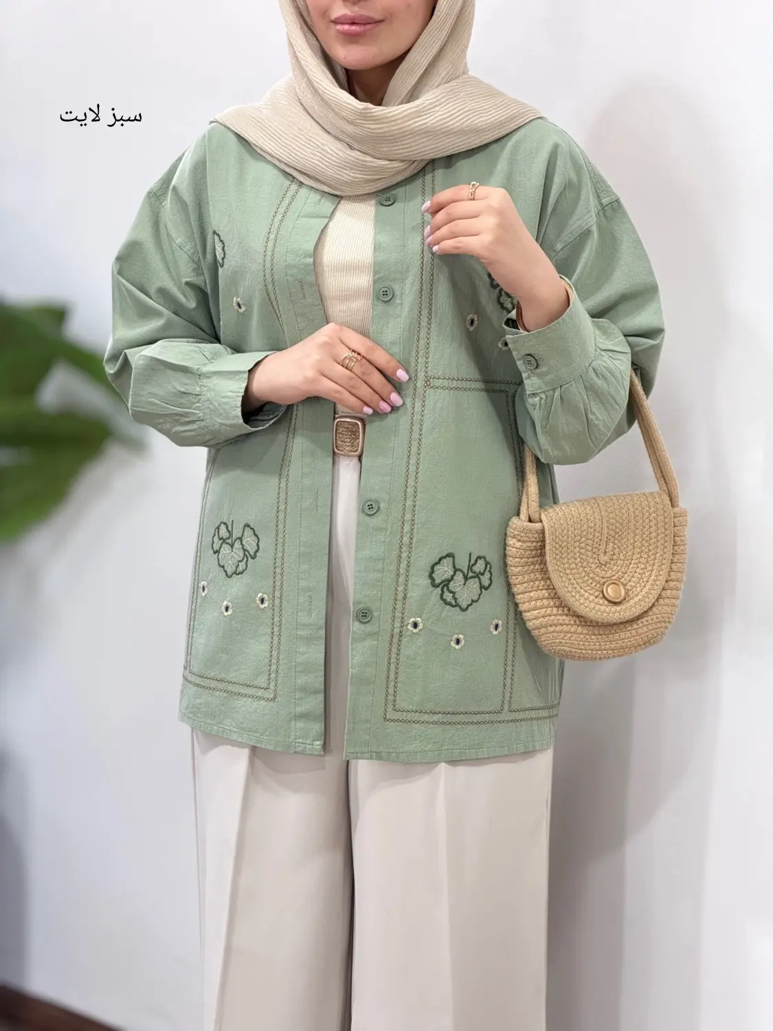 مانتو لینن گلدوزی آیسو آیلین
